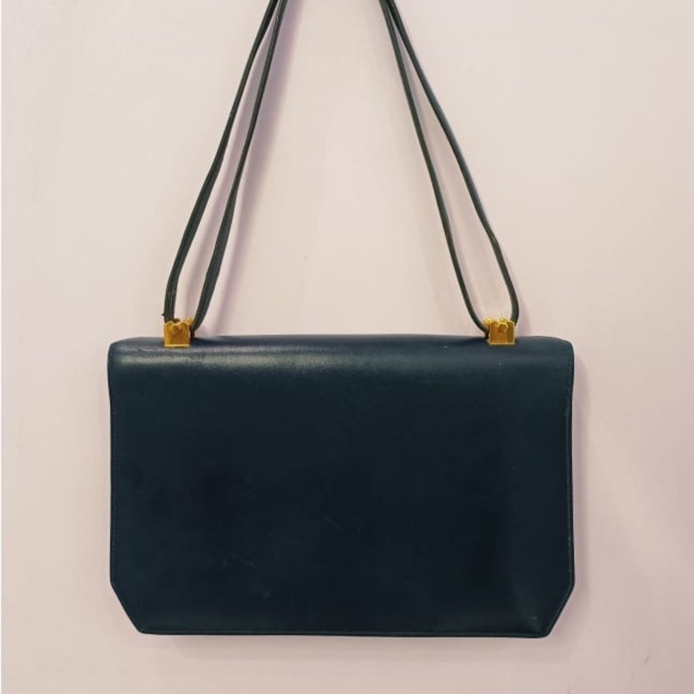Vintage Hermes Navy Blue Leather Crossbody / Shoulder Bag - Picture 8 of 15